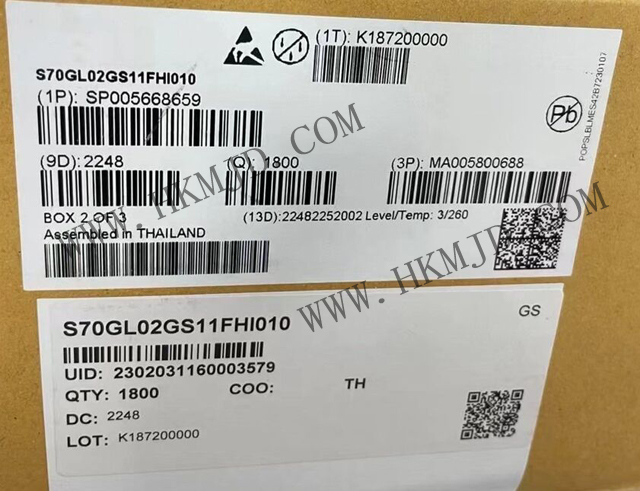 供應(yīng)NOR閃存 S70GL02GS11FHI010 存儲(chǔ)器 IC 2Gb 并聯(lián) 110 ns 64-FBGA