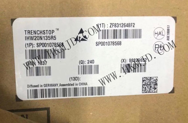 一款采用 TO247 封裝的【IHW20N135R5】1350 V IGBT單片集成反向?qū)ǘO管